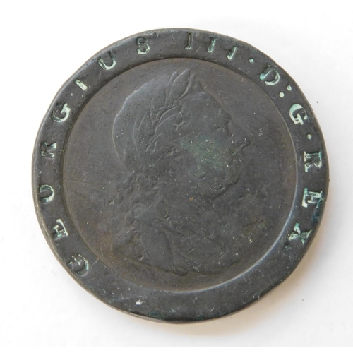 116 - Antique George III era - Cartwheel coin dated 1797