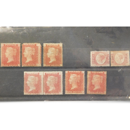 119 - Collection of Antique Victorian, line engraved stamps