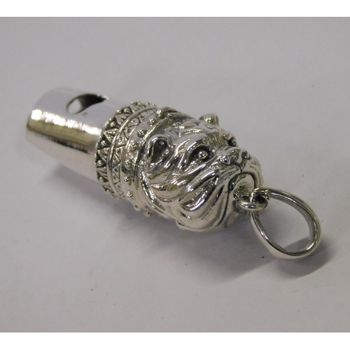 120 - Silver bulldog whistle