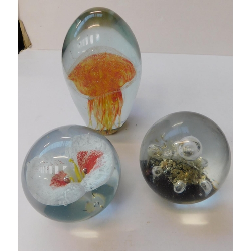 127 - 3x Large paperweights