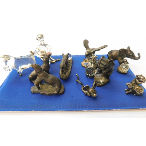 130 - Selection of miniature ornaments stamped W.A.P.W