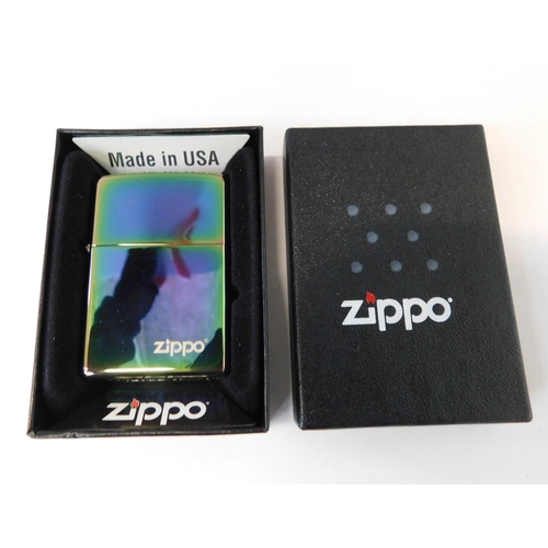 141 - High polish iridescent Zippo lighter