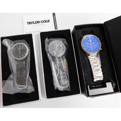 147 - 3x New/ unused boxed watches with stainless steel straps