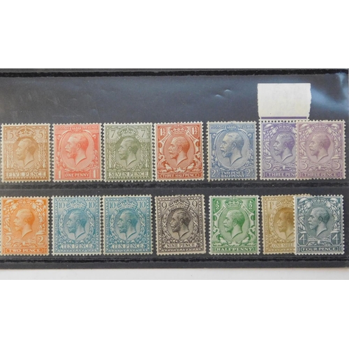 149 - Collection of George V era stamps – Various shades on stock card