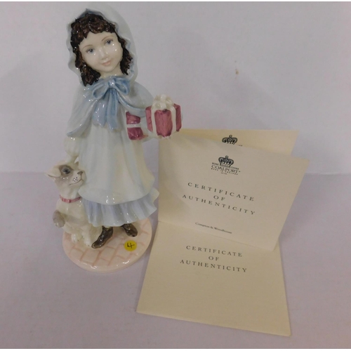 151 - Coalport 'A Present for Grandma' figure - Chip to dogs ear, with COA