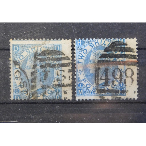 153 - Antique Victorian era 1867 dated – 2 Shilling blue & 2 Shilling pale blue