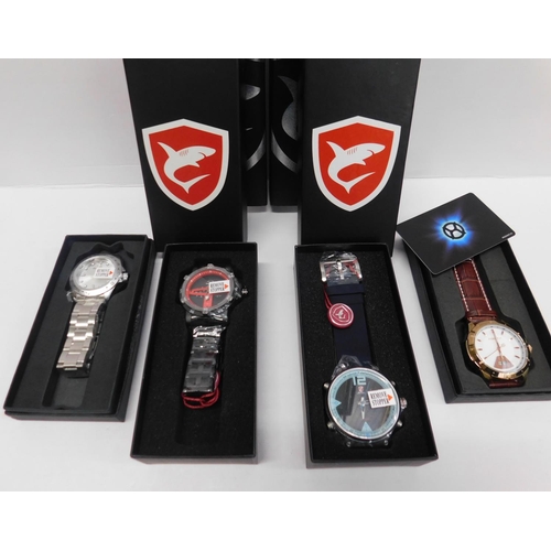 280 - 2x New boxed Shark Army watches and 2x Agent X watches