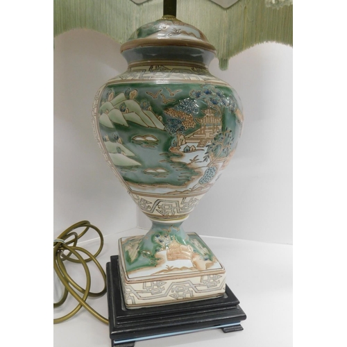 41 - Large ceramic oriental lamp - no damage