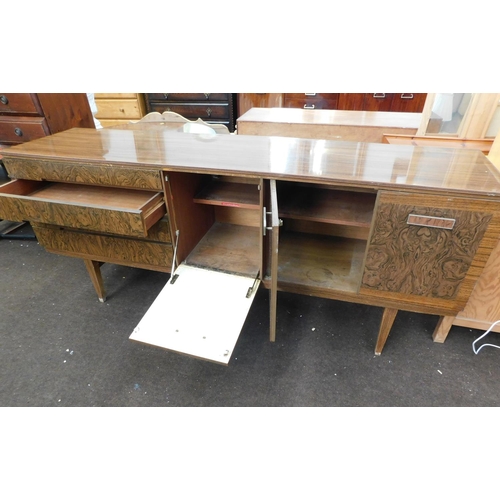 756a - Early 1960's Beautility formica sideboard - walnut