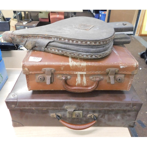 800 - Two small vintage cases and bellows