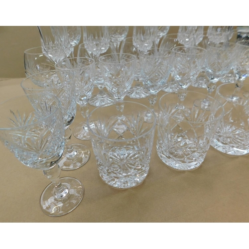 94 - Large collection of cut glass glasses