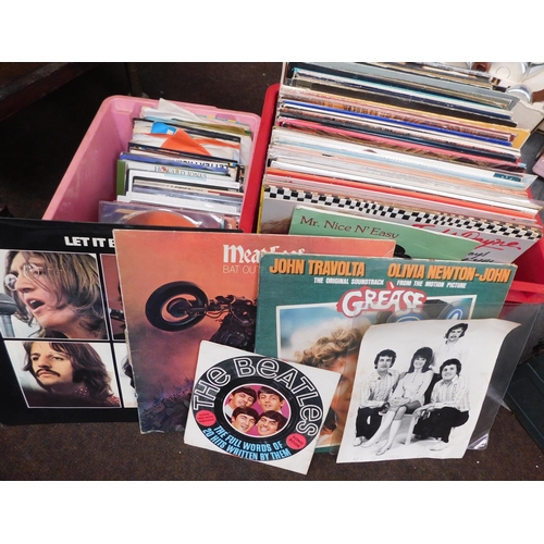 81a - x2 Boxes of LP records and box of 7