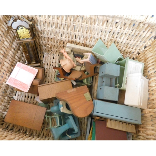 85 - Vintage dolls house and furniture