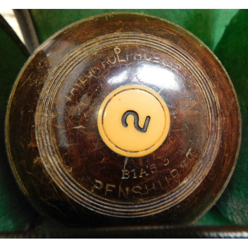 93 - Collection of Crown green bowling bowls – including sets