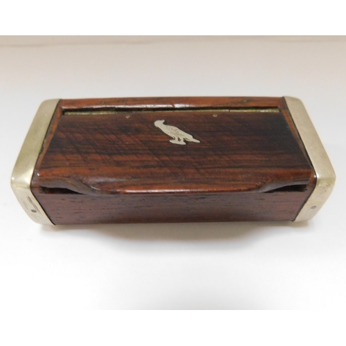 137 - Edwardian wooden snuff box