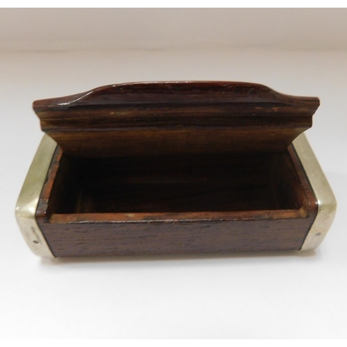 137 - Edwardian wooden snuff box