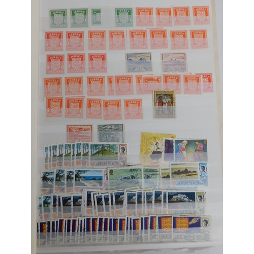 159 - Stamp stock book – including Channel Island examples