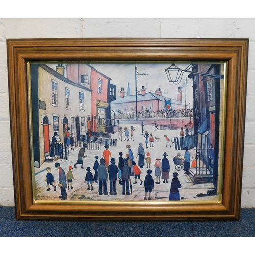 10 - Framed L.S Lowry 1938 print - 'A Procession'