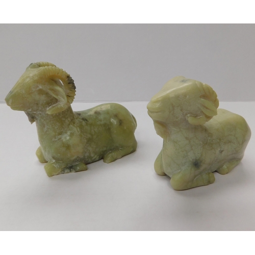 117 - Pair of ornamental rams
