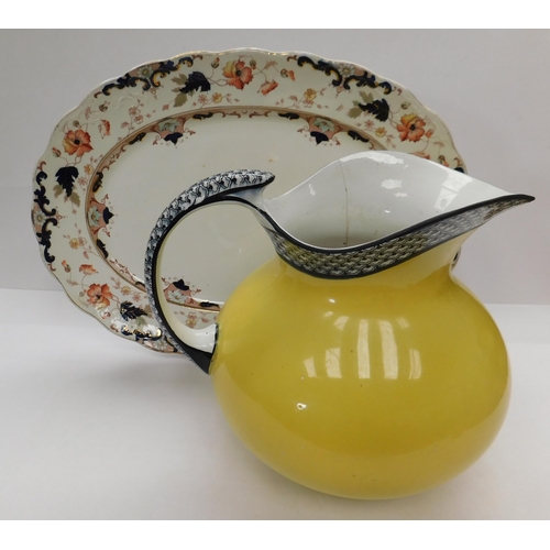 29 - Large vintage jug & meat plate