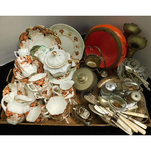 35 - Mixed lot incl. Melba china tea set, pewter and Royal Albert