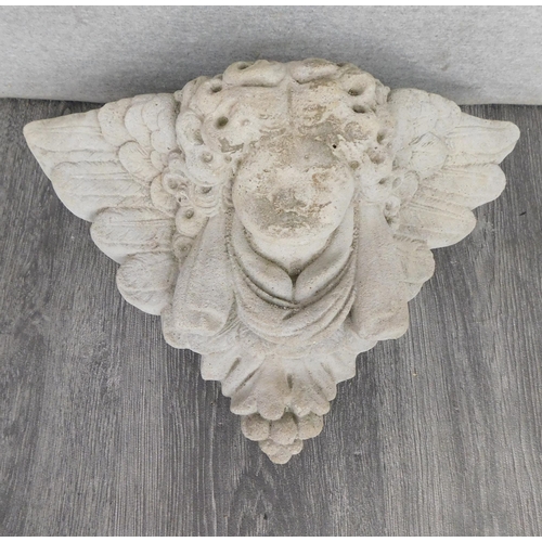 515 - Stoneware sconce/ flower wall hanging pot