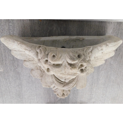 515 - Stoneware sconce/ flower wall hanging pot