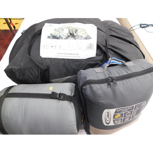 520 - Tent & 2 sleeping bags unchecked