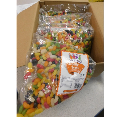 527 - Kingsway jelly beans 4x3kg bags-12kg in total-best before 1/22 all proceeds to RNLI