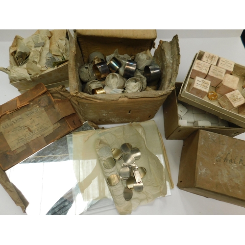 73 - Collection of vintage old/new shop stock – including napkin rings & tags