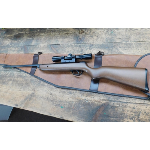 BSA Meteor .22 air rifle with scope & slip serial no ZE24659