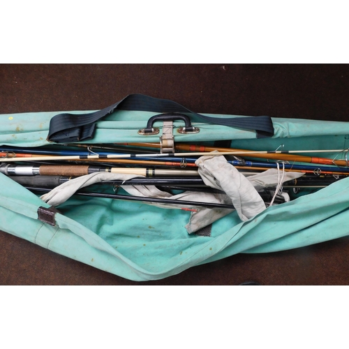 585 - Selection of fishing rods