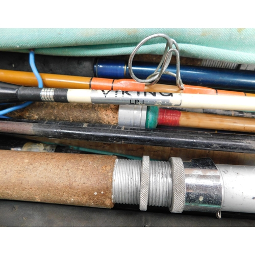 585 - Selection of fishing rods
