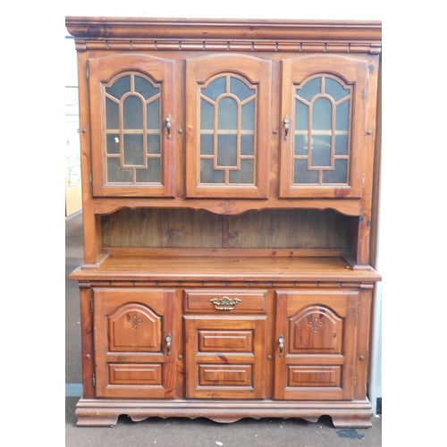 611 - Stained solid dresser with glazed top