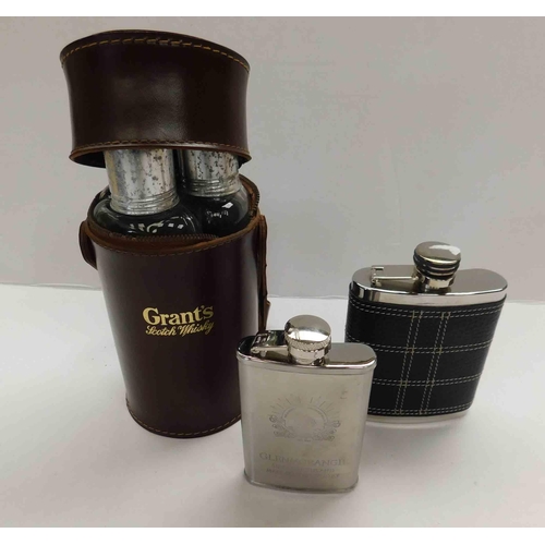 11 - Grants - three decanter/hip flasks