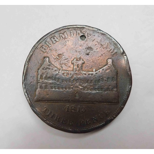 135 - 1813 - Birmingham 3d copper token