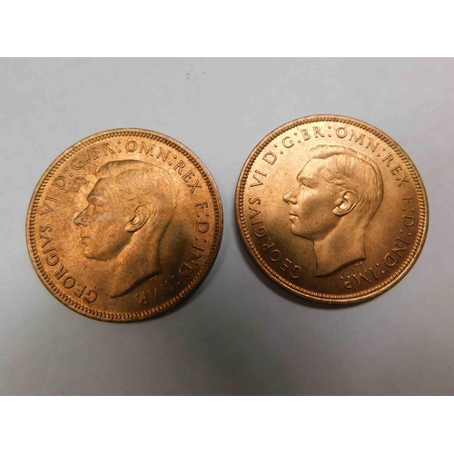 146 - Two - 1949 1d coins