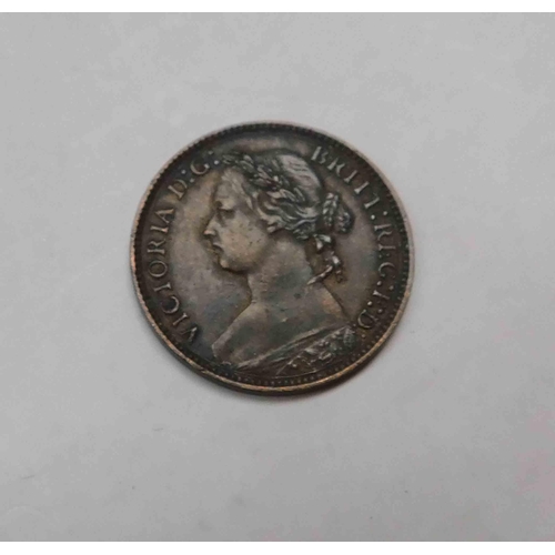 23 - 1876 - 1/4 Penny coin