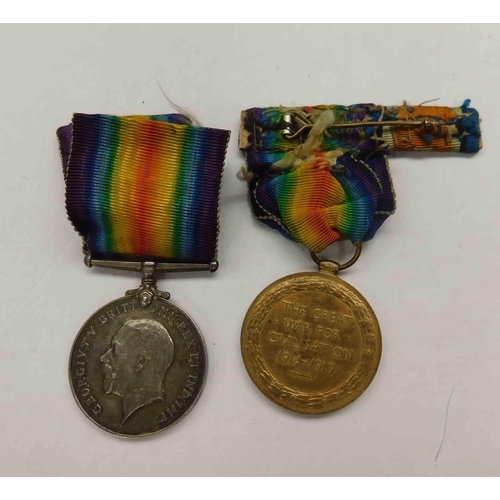 253 - WWI era - British Military issue medal pair to 283232