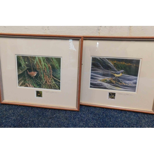 48 - Two - Framed & signed water colour stamp artworks