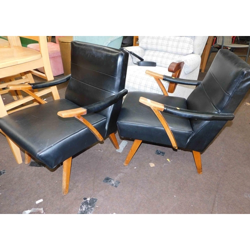 542 - Pair of mid century reception chairs