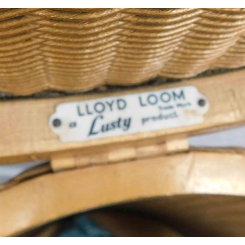 547 - Lloyd Loom chair & laundry basket