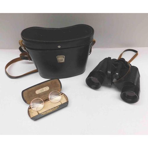 17 - USSR 5NUS 12x40 - binoculars in case & reading glasses