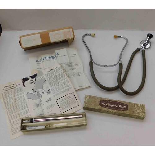 23 - Stethoscope, electronic pencil & electrolysis tool