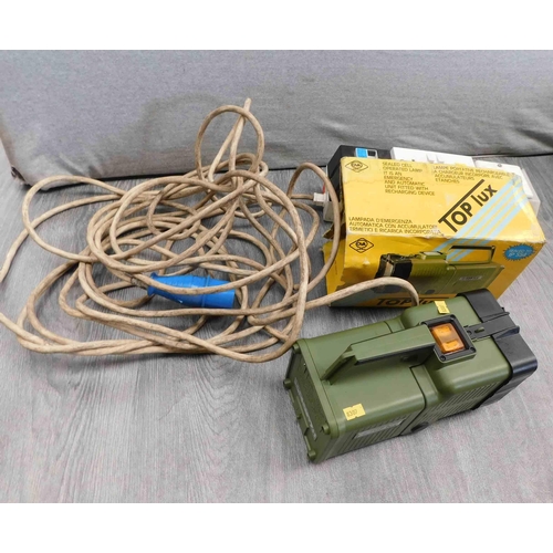 511 - Camping hook up cable & top lux torch