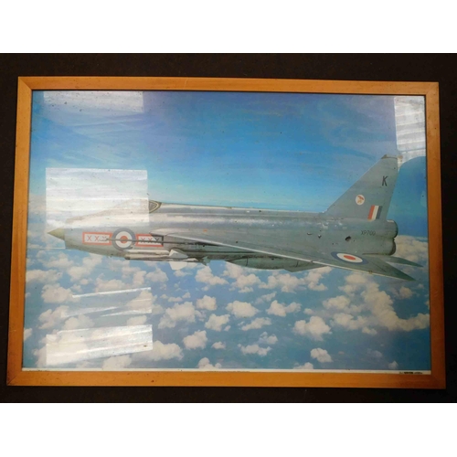 534 - 3x Large framed plane prints each approx 26 3/4 x 37