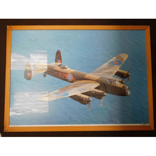 534 - 3x Large framed plane prints each approx 26 3/4 x 37