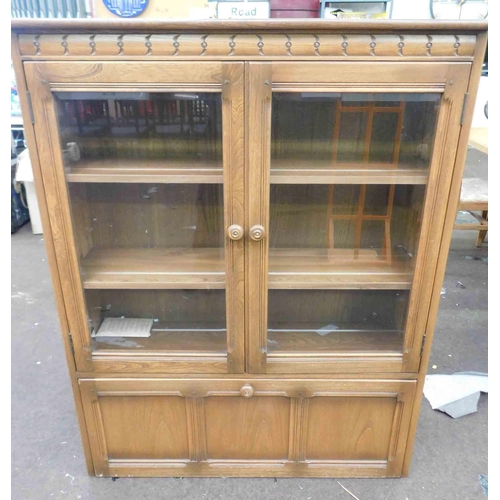 547a - Light oak display cabinet