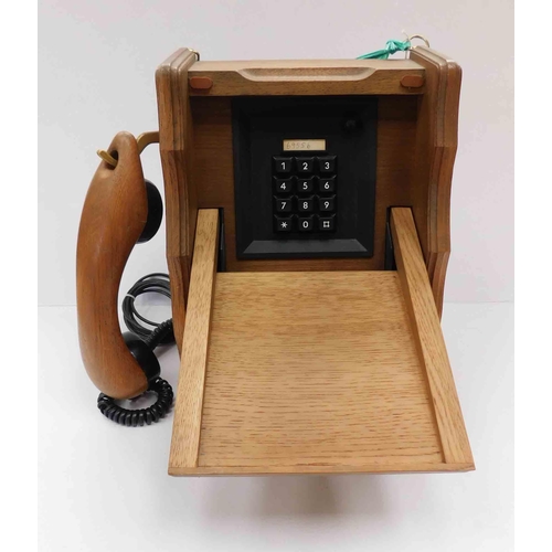 57 - Wooden wall phone in working order