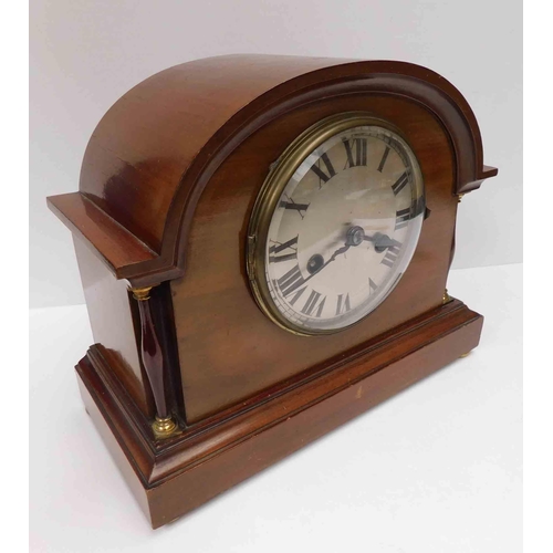 596 - Vintage - German mantle clock W/O no key
12 1/4